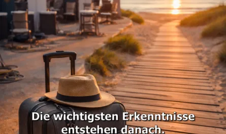 Ein symbolisches Motiv zum Abschluss einer Security-Konferenz: Im Vordergrund steht ein Reisekoffer mit Strohhut auf einem Holzsteg, daneben liegen ein Kaffeebecher, ein Notizbuch und eine Brille. Links im Hintergrund ist eine Messehalle mit aufgebauten Ständen und Technik zu sehen, die an eine gerade beendete Security-Konferenz erinnert. Der Holzsteg führt durch Dünen hinunter zum Strand und zum Meer, wo die Sonne am Horizont untergeht. Die Szene vermittelt den Übergang von der intensiven Arbeits- und Konferenzatmosphäre in eine Phase der Reflexion und des Abschaltens. Im Bild steht die Frage „Was bleibt nach einer Security-Konferenz?“ sowie der Satz „Die wichtigsten Erkenntnisse entstehen danach.“ Das Motiv symbolisiert, dass echte Erkenntnisse oft erst nach Veranstaltungen entstehen – in Gesprächen, im Nachdenken und mit etwas Abstan